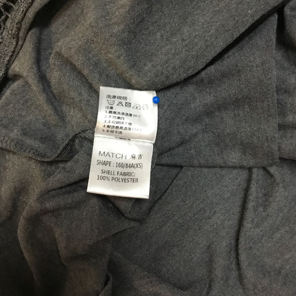 New Match Stick Lace Bottom Long Sleeve Holiday Mini Dress Charcoal Gray XS - Picture 5 of 8